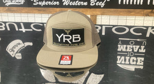 YRB Black Patch | 7 Panel Trucker | Richardson 168 | Gray/Khaki